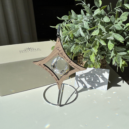 'Look for me in the sunshine, for I am always with you.' Memorial Star Suncatcher