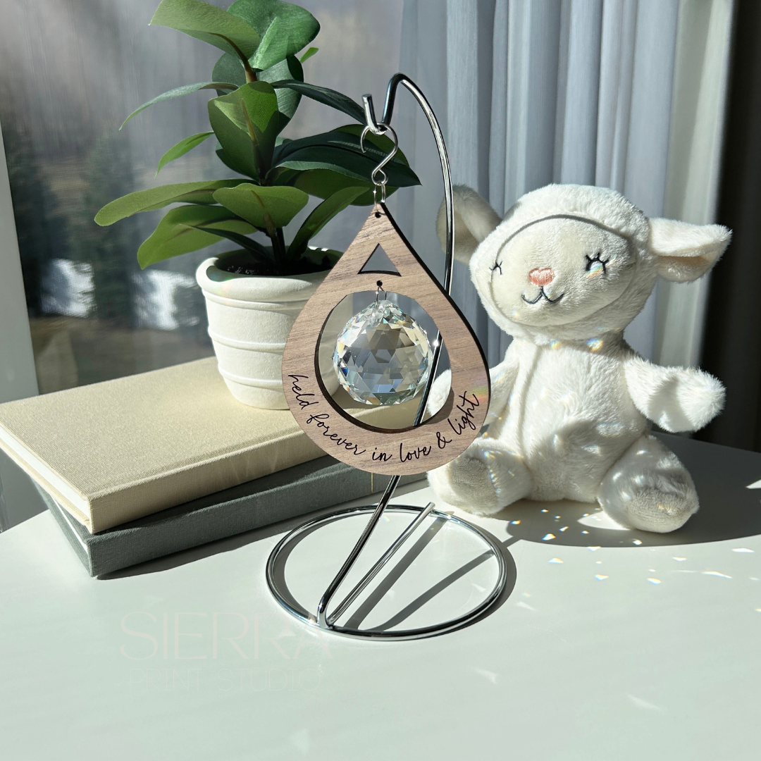 'Love & Light' Teardrop Suncatcher