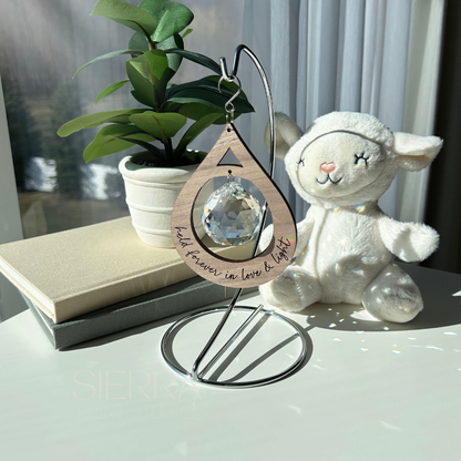'Love & Light' Teardrop Suncatcher