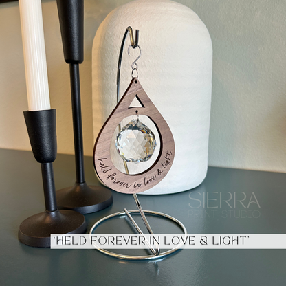 'Love & Light' Teardrop Suncatcher