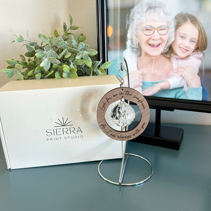 'Look for me in the sunshine, for I am always with you.' Memorial Circle Suncatcher
