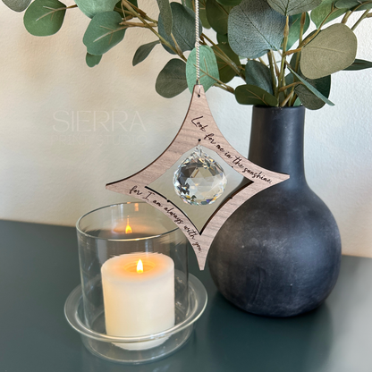 'Look for me in the sunshine, for I am always with you.' Memorial Star Suncatcher